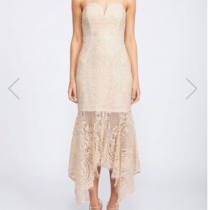 Cocktail Handkerchief Midi Dress